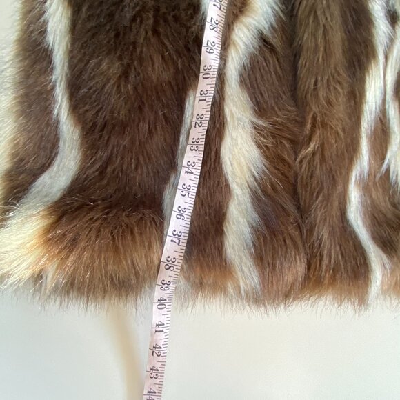 Bebe Faux Fur Over Size Shearling Look Long Vest XS - Picture 13 of 14